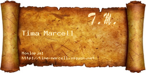 Tima Marcell névjegykártya